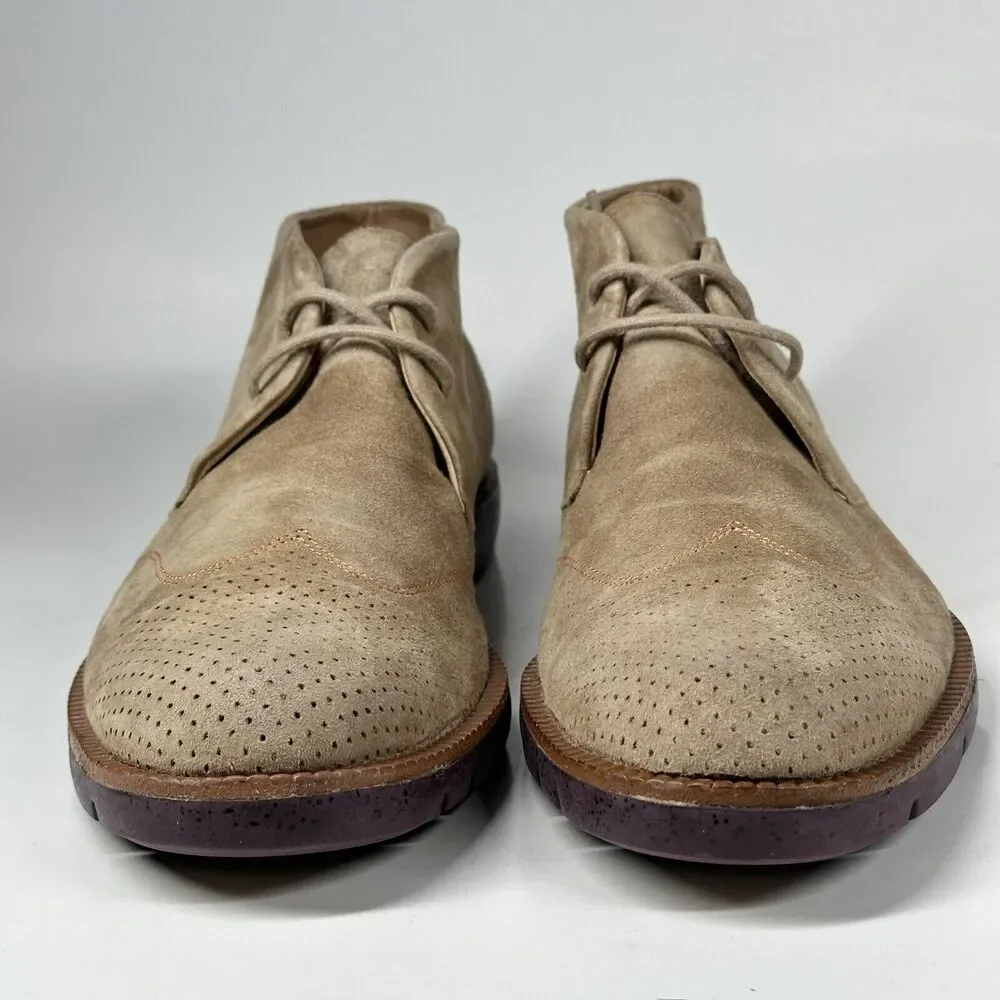Donald J Pliner Boots Men’s Size 10 M Suede Wingtip Ankle Chukka Tan Ermes-Ma
